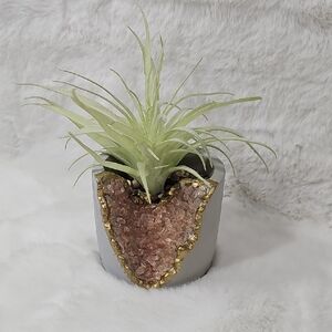 Artificial Succulent Pink Crystal Decor
